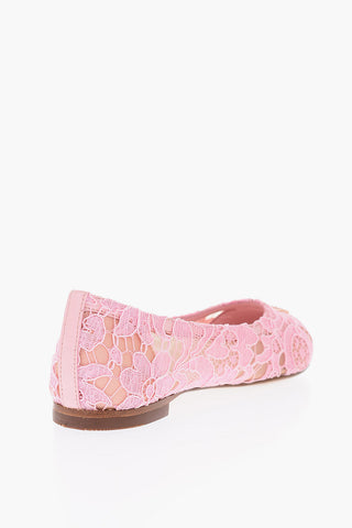 Laced CHRISTMAS Ballet Flats with jewel logo