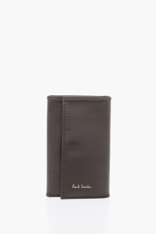 solid color leather keycase