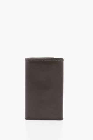 solid color leather keycase