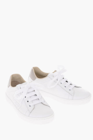 leather low top sneakers