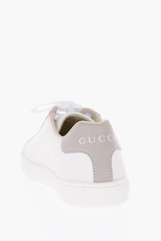 leather low top sneakers