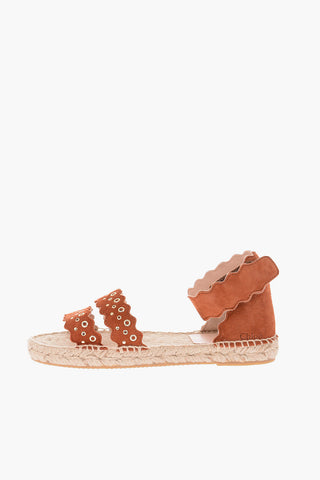 Suede Leather Sandals with Roped Sole
