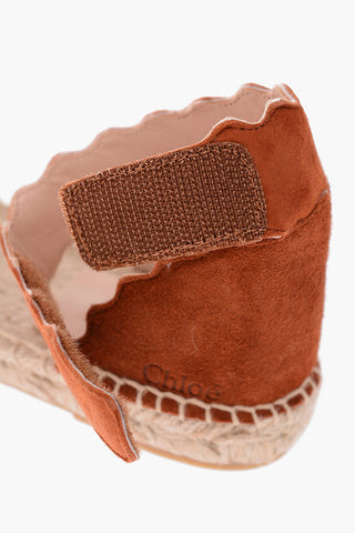Suede Leather Sandals with Roped Sole