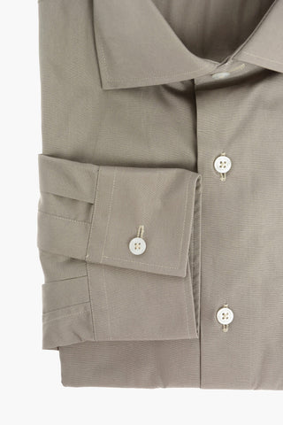 CC COLLECTION Poplin Cotton Shirt with Standard Collar