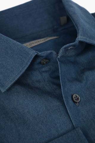 Chambray Shirt with Classic Collar