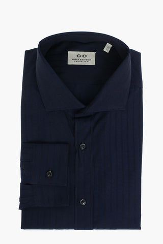 CC COLLECTION Awning Striped Poplin Cotton Shirt