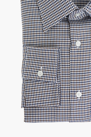 CC COLLECTION Camicia in Pied de Poule con Pocket Square