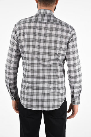 CC COLLECTION Camicia in Pied de Poule con Pocket Square