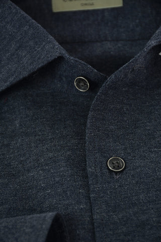 CIRCLE Cotton Wool Shirt with Standard Collar