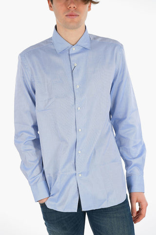 CIRCLE Cotton Wool Shirt with Standard Collar
