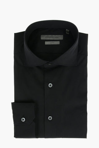Poplin Cotton Shirt with Classic Collar