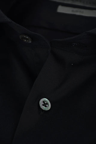 Poplin Cotton Shirt with Classic Collar
