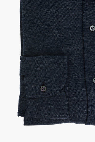 Virgin Wool Shirt with Standard Collar