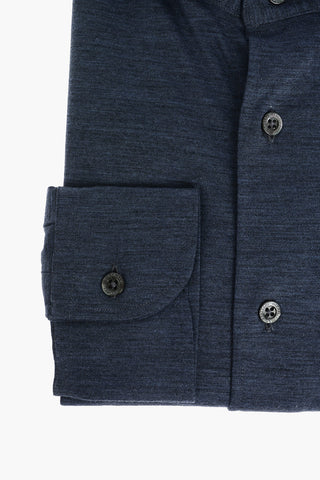 Virgin Wool Shirt with Standard Collar