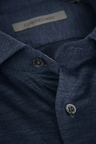 Virgin Wool Shirt with Standard Collar