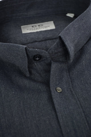 CC COLLECTION Chambray Shirt with Double Breast Pocket