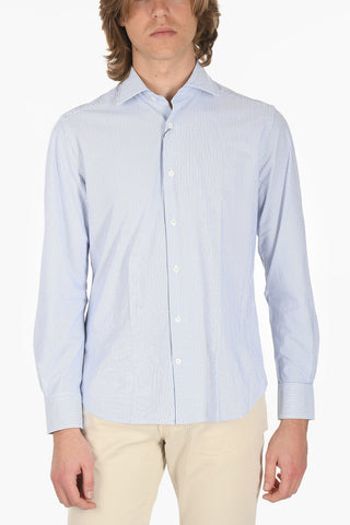 TRAVELTECH Stretched Fabric Shirt with Gingham Check Pattern