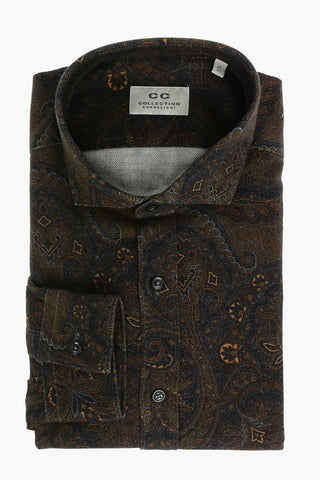 CC COLLECTION Camicia in Flanella con Fantasia Geometrica