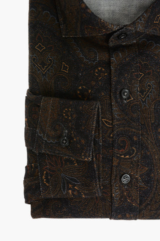 CC COLLECTION Camicia in Flanella con Fantasia Geometrica