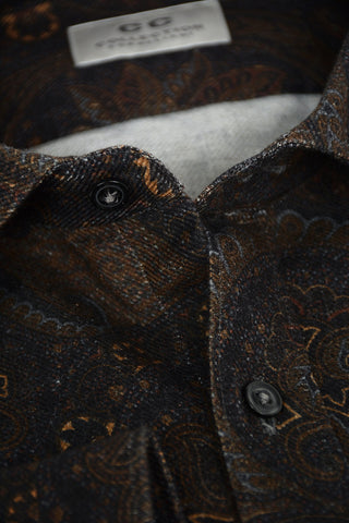 CC COLLECTION Camicia in Flanella con Fantasia Geometrica