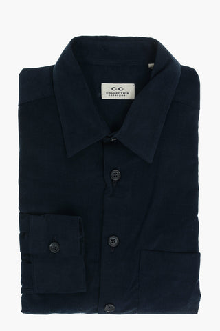 CC COLLECTION Corduroy Shirt with Double Breast Pocket
