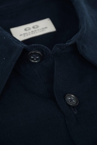 CC COLLECTION Corduroy Shirt with Double Breast Pocket