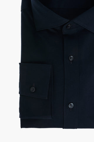 CC COLLECTION Camicia in Cotone Stretche con Collo Italiano