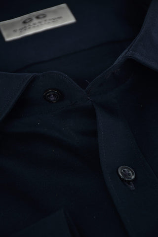 CC COLLECTION Camicia in Cotone Stretche con Collo Italiano