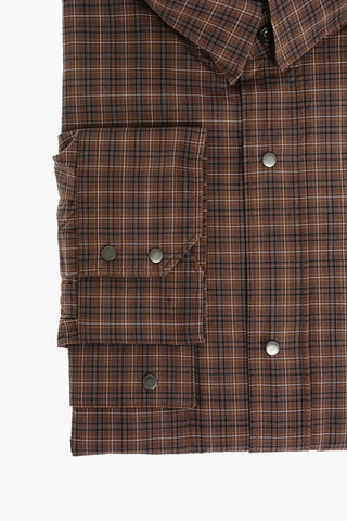 CC COLLECTION Tattersall Checkered Shirt with Double Breast Pocket
