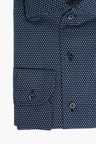 Comfort Wrinkle Free Cotton Shirt with Geometric Pattern