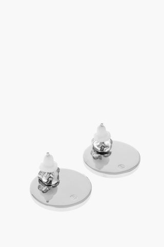 MM6 brass earrings with logo