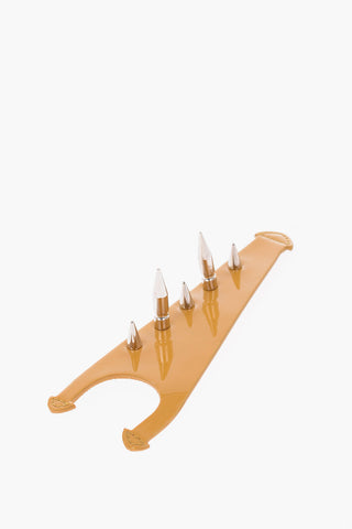 patent leather Detachable SNATCHED bag handle with studs