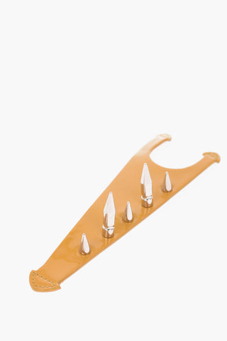 patent leather Detachable SNATCHED bag handle with studs
