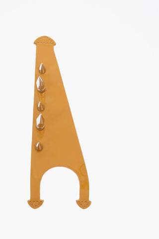 patent leather Detachable SNATCHED bag handle with studs