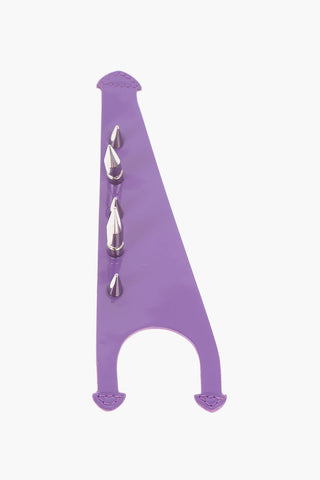 patent leather Detachable SNATCHED bag handle with studs