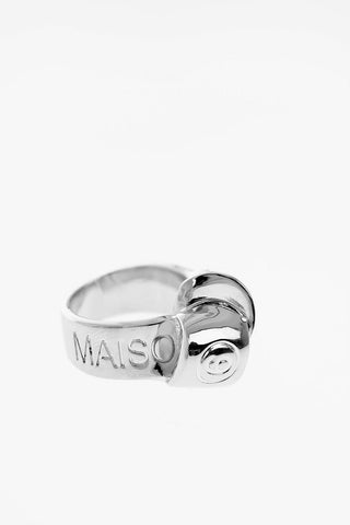 MM6 Engraved Logo Knotted Design Ring