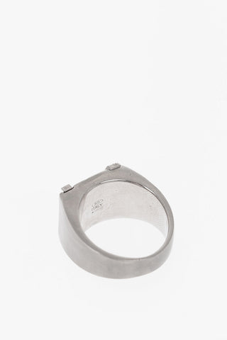 Silver Signet ring with letter M