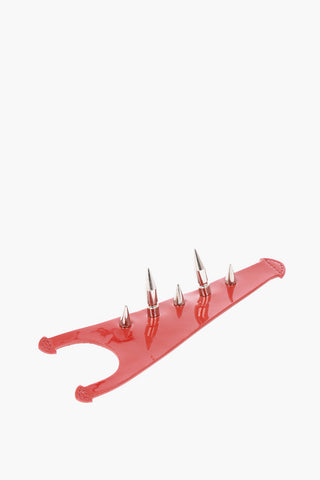 patent leather Detachable SNATCHED bag handle with studs