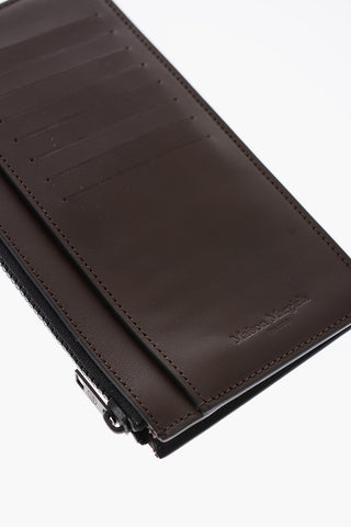 MM11 zip closure leather card holder