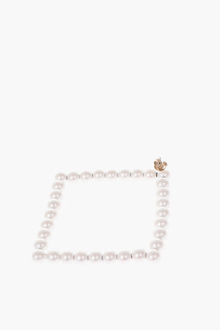 orecchino drop singolo con perle