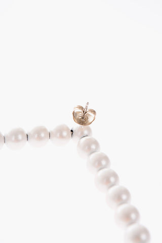 orecchino drop singolo con perle