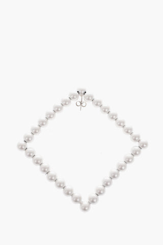 orecchino drop singolo con perle