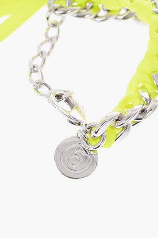MM6 bracciale a catena con laccio fluo a contrasto