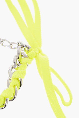 MM6 bracciale a catena con laccio fluo a contrasto