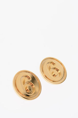 MM6 golden brass earrings