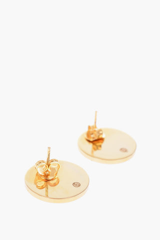 MM6 golden brass earrings