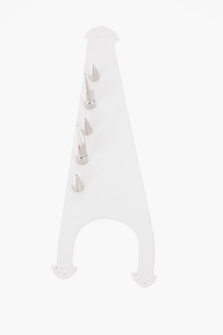 patent leather Detachable SNATCHED bag handle with studs