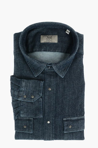 CC COLLECTION Chambray Shirt with Double Breast Pocket 360 DOC