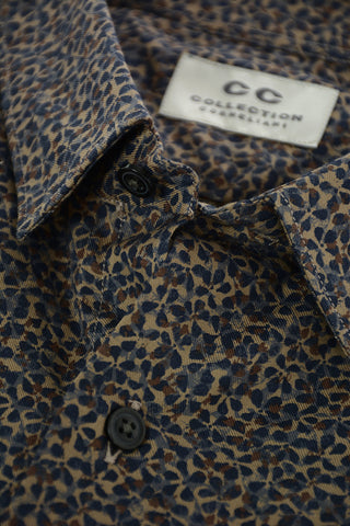 CC COLLECTION Floral Patterned Shirt with Classic Collar
