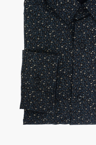 CC COLLECTION Floral Patterned Shirt with Classic Collar